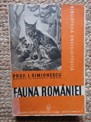 FAUNA ROMANIEI - I. SIMIONESCU foto