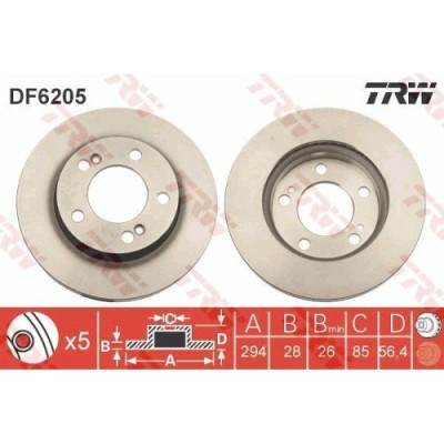 Set discuri frana Ssangyong Actyon I, Actyon Sports 1 (Qj), Actyon Sports Ii, Kyron, Rexton / Rexton 2 (Gab ), Rexton / Rexton 2 Van, Rexton W / Rext foto
