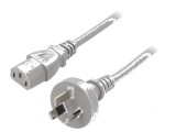 Cablu 3x1mm2 AS/NZS 3112 IEC C13 mamă PVC 1m gri