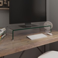 Comodă TV/Suport monitor, sticlă transparentă 70 x 30 x 13 cm foto