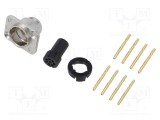 Conector circular soclu mamă NEUTRIK neutriCON 7,5A 8 pini drept 1mm2 aurit pentru montare pe panou