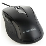 MOUSE GEMBIRD, PC sau NB, cu fir, USB, optic, 1600 dpi, butoane/scroll 6/1, , negru, &quot;MUS-6B-01&quot; (timbru verde 0.18 lei)