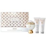 Afnan Souvenir Floral Bouquet Set cadou pentru Femei EDP 100 ml + 100 ml gel de duș + 100 ml loțiune de corp