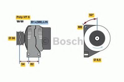 Generator / Alternator VOLVO S60 I (2000 - 2010) BOSCH 0 986 047 380 foto