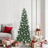 VidaXL Pom de Crăciun Artificial pentru Colț Verde 180 cm PVC și Metal 3397268