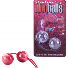 Bile Vaginale Cu Snur Marbilized Duo Balls, Rosu