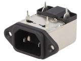 Conector Alimentare AC Soclu Tată 1A 250VAC IEC 60320 6mH