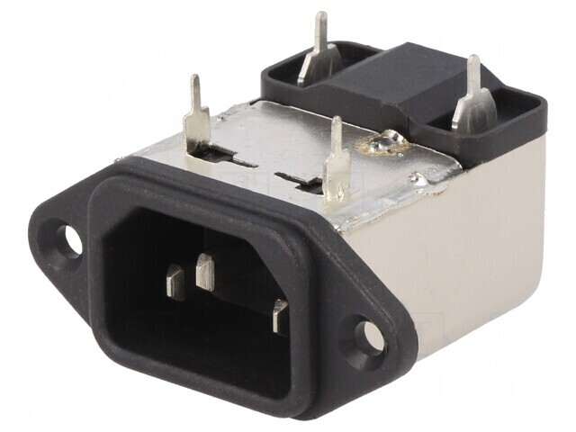 Conector Alimentare AC Soclu Tată 1A 250VAC IEC 60320 6mH