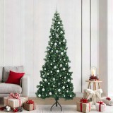 vidaXL Pom de Crăciun Artificial pentru Colț Verde 240 cm PVC și Metal 3397292