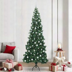 vidaXL Pom de Crăciun Artificial pentru Colț Verde 240 cm PVC și Metal 3397292
