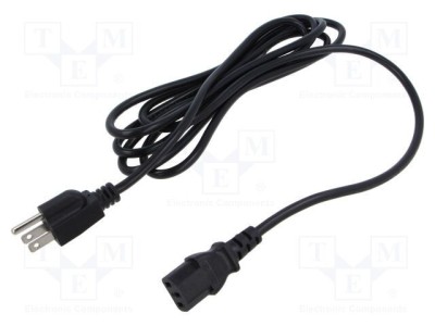 Cablu IEC C13 mamă NEMA 5-15 3m 10A negru POS foto