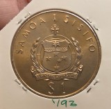 793 Samoa 1 Tala - Tanumafili II Commonwealth Games 1974, KM#18, uriasa