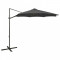Umbrela suspendata cu stalp si LED-uri, antracit, 300 cm GartenMobel Dekor