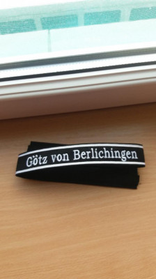 WW2 Banderola Germana 17 SS Waffen Gotz von Berlichingen Divizion foto