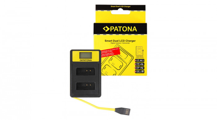 PATONA Smart Dual LCD USB Charger Canon LP-E12 LPE12 EOS M - Patona