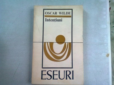INTENTIUNI - OSCAR WILDE foto