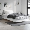 VidaXL Cadru de pat, alb extralucios, 100x200 cm, lemn prelucrat 832263