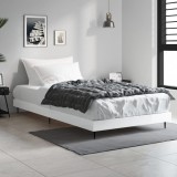 VidaXL Cadru de pat, alb extralucios, 100x200 cm, lemn prelucrat