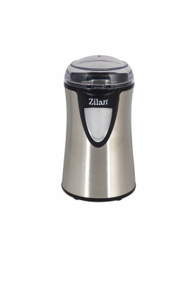 Rasnita cafea electrica, Zilan ZLN-8013,Argintiu /Negru 150 W, inox, cutite macinare otel inoxidabil foto