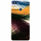 Husa silicon pentru Huawei Y9 2018, Colorful Peacock Feathers