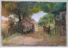 Nicolcea Spineni - La Birt, Ulei pe Carton, 35x50 cm, Semnat - Album Pictura