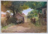 Nicolcea Spineni - La Birt, Ulei pe Carton, 35x50 cm, Semnat - Album Pictura