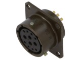 Conector circular soclu mamă AMPHENOL PT/451 13A 600V drept oliv