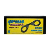 Cătușe din jeleu DIVERTY SEX Gummy Handcuffs, pentru jocuri erotice &icirc;n cuplu, cu gust de cola, culoare negru