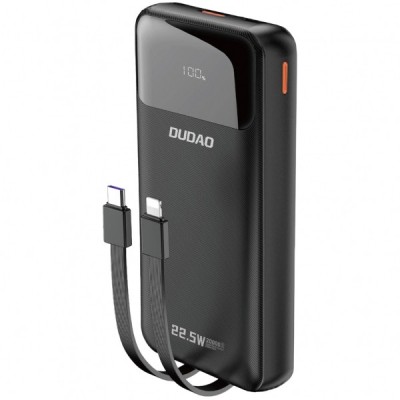 Baterie Externa Dudao K15Pro, 20000mAh, 22.5W, QC + PD, 1 x Lightning - 1 x USB-A - 2 x USB-C, Neagra foto