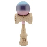 Jucarie de indemanare din lemn, Kendama X, Flippy Super Sticky Legendary, Big Cups V2, 18 cm, Albastru, Mov, Roz