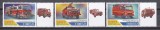 Guineea Bissau 2020 - Autospeciale de pompieri, Serie cu Tabsuri, MNH