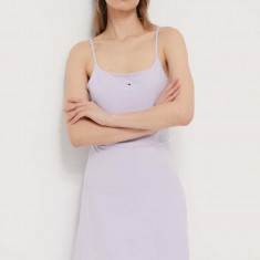 Tommy Jeans rochie culoarea violet, mini, evazați DW0DW17988