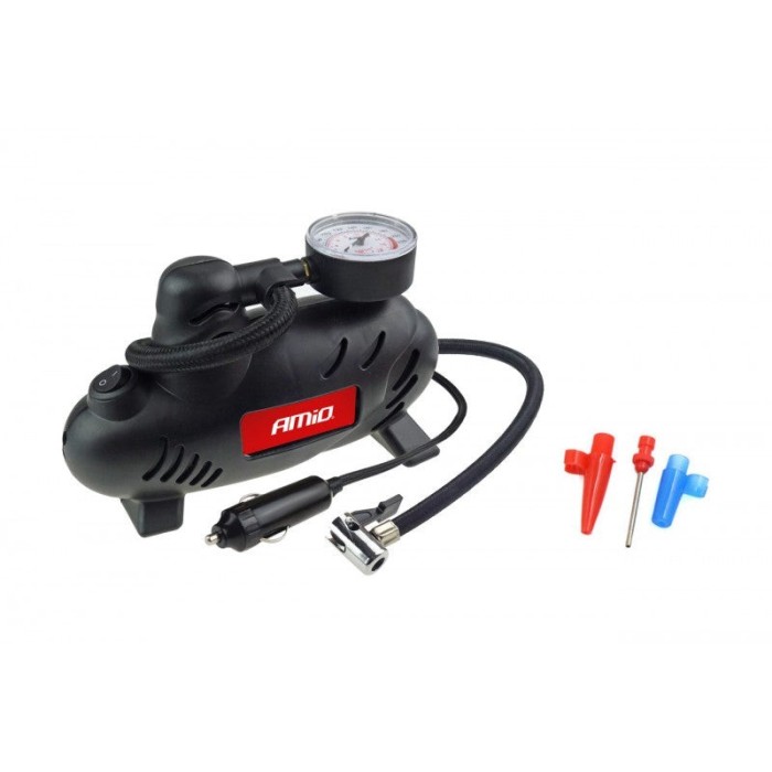 Mini compresor auto, 12V, manometru, compact si usor