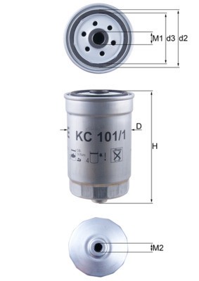 MAHLE KC 101/1 filtru combustibil