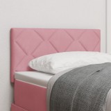 vidaXL Cap de Pat LED Roz Set de 2 Roz Țesătură, Lemn 80 cm Modern