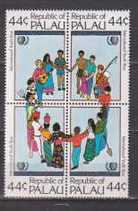 ANUL INTERNATIONAL AL TINERETULUI 1985 PALAU MI. 80-83 MNH