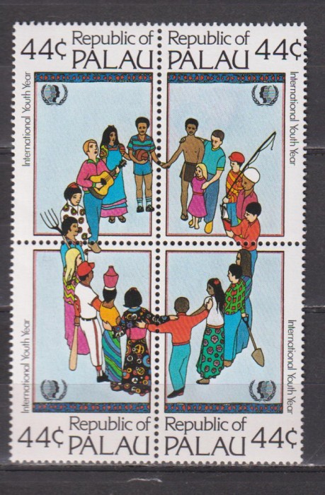 ANUL INTERNATIONAL AL TINERETULUI 1985 PALAU MI. 80-83 MNH