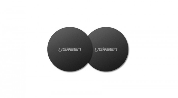 Ugreen 2x placă metalică pentru suport magnetic pentru mașină - negru (30836)