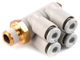 Racord Push-In 90&deg; Filetat 1-10 bar 5-60&deg;C