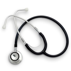 Stetoscop Little Doctor LD Prof I, inel cauciuc, izolat fonic, metalic, diafragma mare, Negru/Argintiu foto