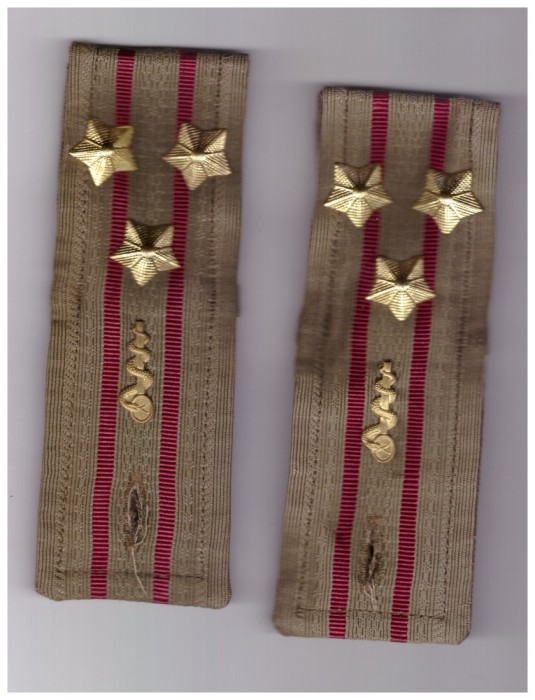 Epoleti de camasa colonel medic RSR, nefolositi