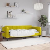 Cumpara ieftin Pat de zi, galben, 80x200 cm, catifea