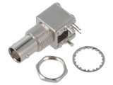 Conector BNC soclu mamă unghi 90&deg; 50&Omega; THT PCB