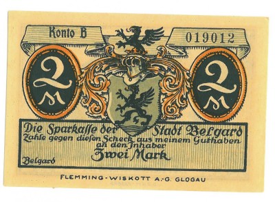 17 - Jeton GERMANIA - 2 Mark - 1921 UNC ( 9 / 6 cm ) foto