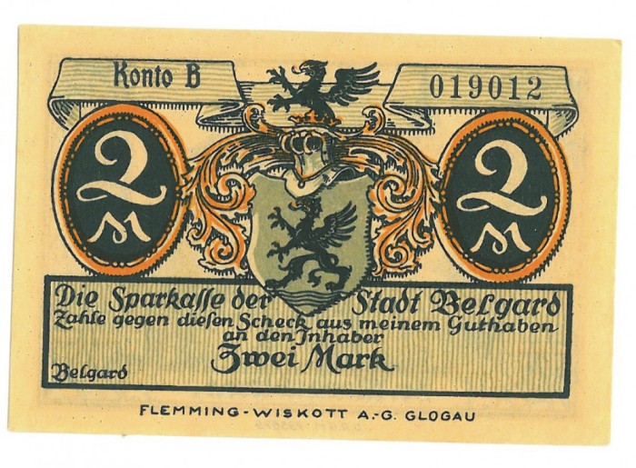 17 - Jeton GERMANIA - 2 Mark - 1921 UNC ( 9 / 6 cm )