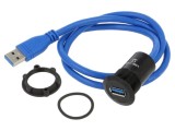 Cablu adaptor USB 3.0 ONPOW USB A soclu la USB A mufă 0,6m USB-12-BK