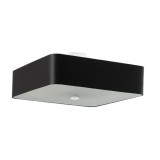 Lustră De Tavan Lokko Negru Țesătură/Sticlă/Oțel 5 Becuri Pătrate Minimalistă De Interior