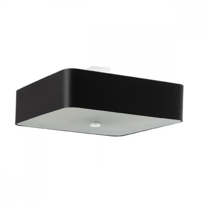 Lustră De Tavan Lokko Negru Țesătură/Sticlă/Oțel 5 Becuri Pătrate Minimalistă De Interior foto