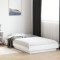 Cadru de pat cu lumini LED, alb, 90x200 cm, lemn prelucrat