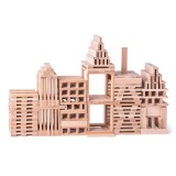 Cumpara ieftin Set constructie din lemn - Caramizi natur Karla 200 piese, Woodyland